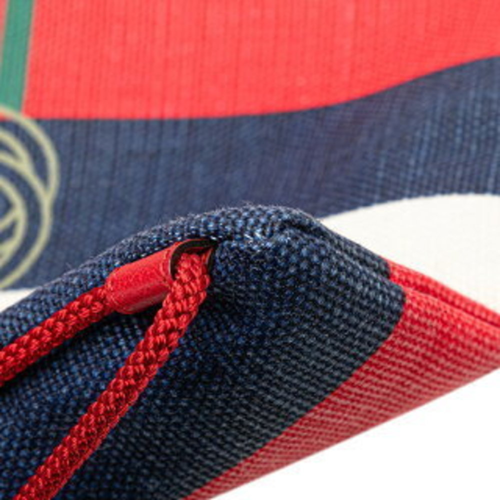 Gucci Print Medium Drawstring Knapsack Red White … - image 6